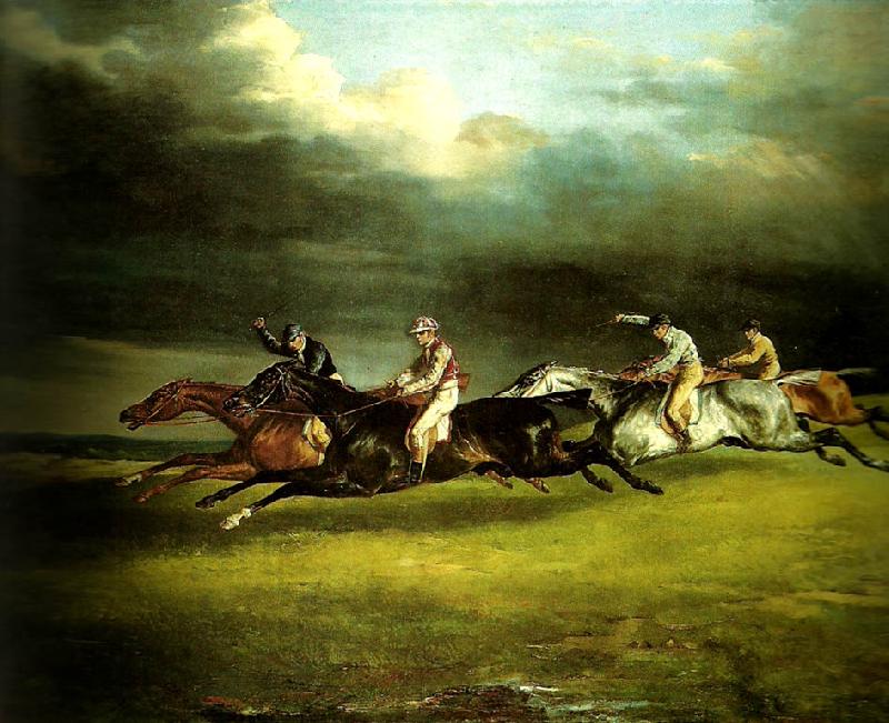 charles emile callande course de chevaux dite le derby d'epsom oil painting image